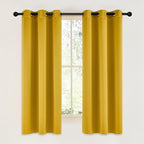 NICETOWN Gold Blackout Cafe Faux Silk Curtains by NICETOWN