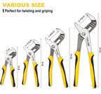 TOPLINE 4-piece Groove Joint Pliers Set with12-in, 10-in, 8-in and 6-in