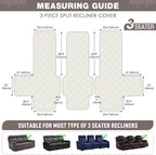 TAOCOCO Waterproof Recliner Sofa Cover, Non Slip Split Recliner Couch Covers - Image 5