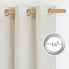 NICETOWN Natural Linen 54 inches Long Curtains - Image 2