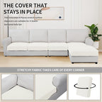 Easy-Going Stretch 4 Pieces Couch Cushion Covers - Image 5