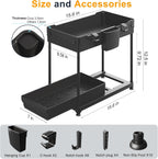 Sevenblue 2-Pack 2-Tier Under Sink Organizers with Sliding Drawers