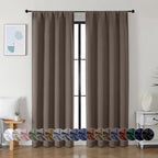 Simplebrand Ava Brown Blackout Curtains by Simplebrand