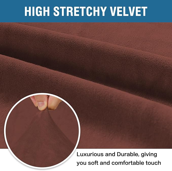 H.VERSAILTEX Stretch Velvet Loveseat Covers - Image 3