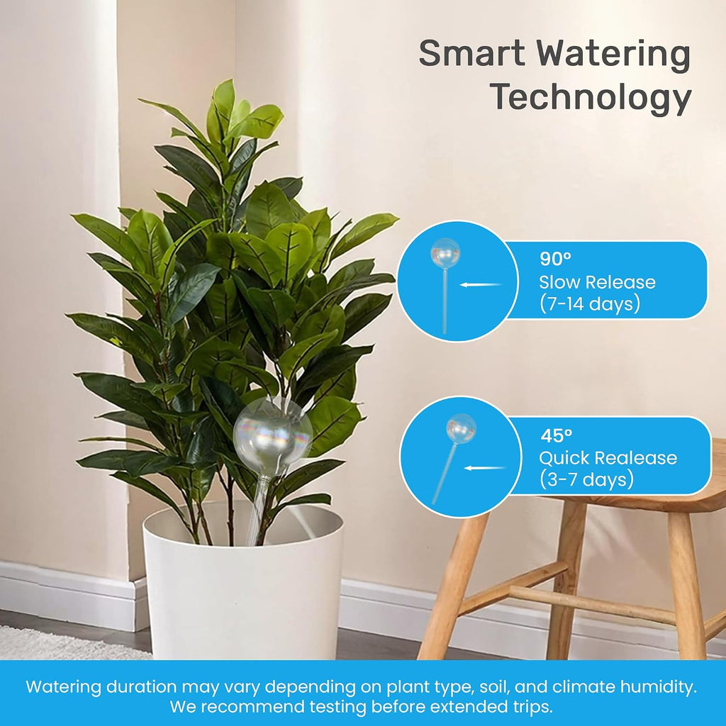 Plant Watering Globes 4 Pack – Self Watering Bulbs for Plants, 200ml Medium