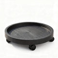 12.6 Inch Plant Caddy with Wheels, Round Rolling Flower Pot Stand, Heavy Duty Wheeled Planter Saucer Tray, Holder Dolly for Indoor Outdoor，Potted Coaster Roller Base Tray with Casters