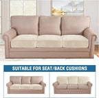 H.VERSAILTEX Velvet Stretch Couch Cushion Cover Plush Cushion Slipcover - Image 3