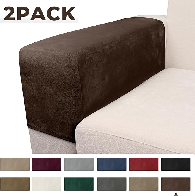Couch Arm Covers 2 Pcs Sofa Armrest Covers Stretch Couch, Armrest Cover - Image 5