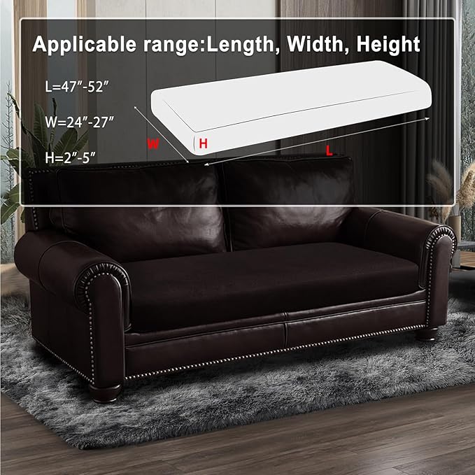 Leather Look Couch Cushion Covers Sofa Seat Slipcovers Sets Couches Furniture - Image 3