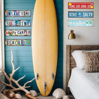 Beach Wall Decor Summer Decorations For Home Bedroom Metal Tin Sign Beach Themed Room Decor Starfish Wall Decor House Bathroom Decor Stay Salty Metal Tin Signs 4x16 Inch