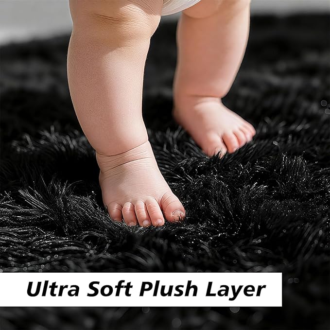 Shag Area Rug for Bedroom 4x6, Soft Fuzzy Rug Non-Shedding Indoor Plush Carpet - Image 3