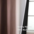 Estelar Textiler Brown and Greyish White Gradient Blackout Curtains - Image 5