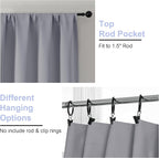 Simplebrand Ava Silver Grey Blackout Curtains - Image 4