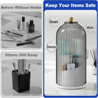 Dustproof Toothbrush Holders with Cover for Bathrooms, Tooth Brush Holder