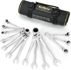 ENVENTOR 220 PCS Home Tool Kit & 14 PCS Wrench Set Metric 6-19mm