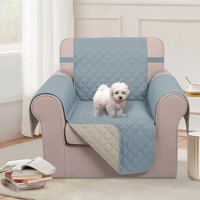U-NICE HOME Reversible Oversized Chair Covers Quilted Water Repellent Pet - Image 2