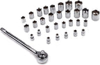 CARTMAN 123-Piece Socket Wrench Tool Set, Auto And Home Repair Kit Case Box