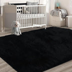 10X14 Large Shag Area Rugs for Living Room Bedroom, Big Soft Black Fluffy Rug - Image 6