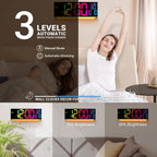 16.5" Large Digital Wall Clock RGB LED Display for Classroom with Remote