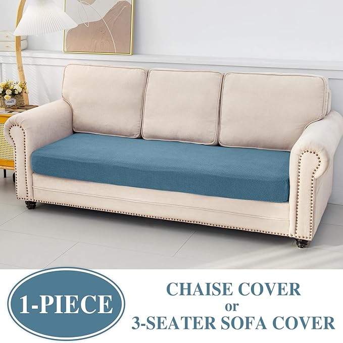 Couch Cushion Cover Chaise Lounge Cover Washable Separate Seat Chaise Couch - Image 3