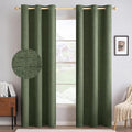 MIULEE 100% Blackout Linen Textured Curtains by MIULEE