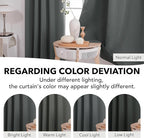 Deconovo Blackout Curtains, Thermal Insulated, W42 x L63 2 Panels, Back Tab - Image 6
