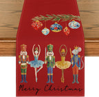 Artoid Mode Nutcracker Christmas Table Runner Home Party Decor 13x108 Inch