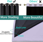 Yakamok 100% Blackout Curtains 84 Inches Long, 2 Thick Layers Heat and Full - Image 5