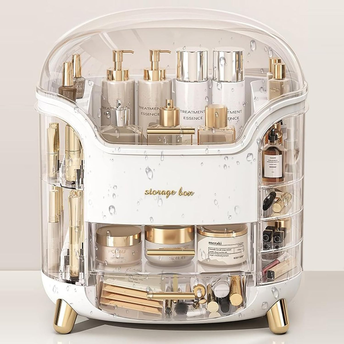 Omeily Makeup Organizer Countertop Vanity Cosmetic Skincares Organizer