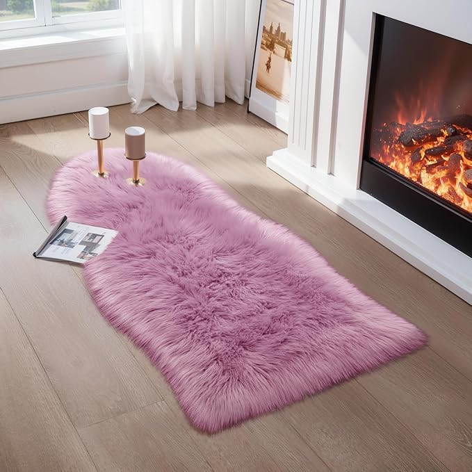 Ciicool Ultra Soft Faux Sheepskin Fur Rug Fluffy Chair Rug by CIICOOLHomeDeco