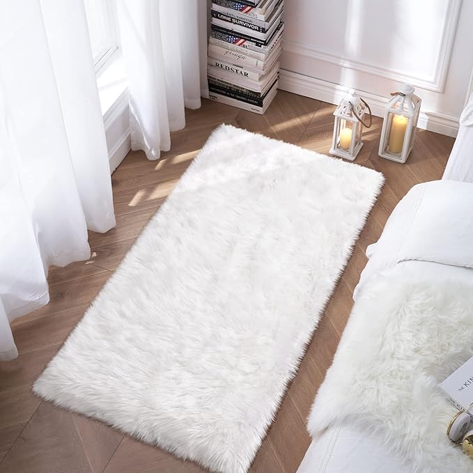 Faux Fur Rug, Ultra Soft Fuzzy Shag Rug - Image 9