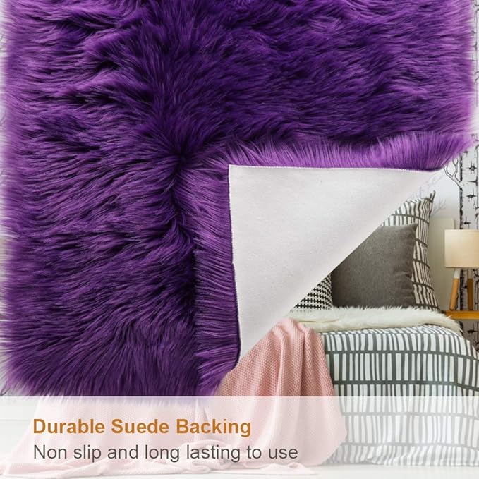 LOCHAS Soft Fluffy Faux Fur Rugs - Image 4