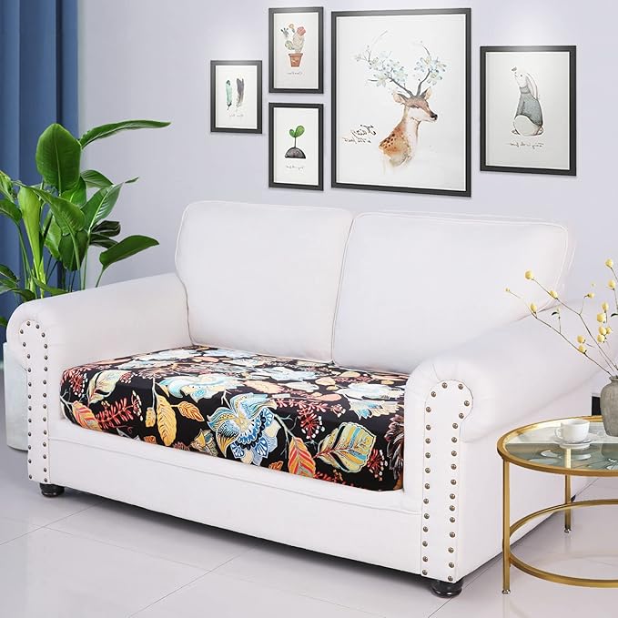 hyha Printed Couch Cushion Covers, Floral Sofa Covers Washable - Image 5
