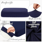 Newwiee 8Pcs Patio Cushion Covers Stretch Outdoor Cushion Cover Replacement - Image 3