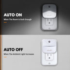 LuxLumin LED Night Lights Plug into Wall with Dusk-to-Dawn Sensor, Automatically Turn on and Off,Night Light for Kids,Bedroom,Bathroom,Stairs, White, 6 Packs