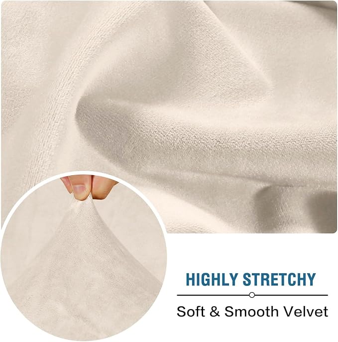 H.VERSAILTEX Velvet Stretch Individual Couch Cushion Cover Plush Cushion - Image 3