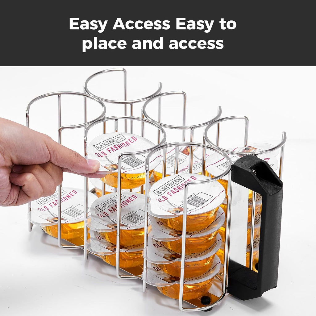 Cocktail Capsules Holder for Refrigerator,Storage for Bartesian Cocktail Capsule in Refrigerator , Hold Up to 30 Capsule Pods, 304 Stainless Steel