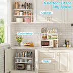 2-Tier Pots and Pans Organizer Under Cabinet,Expandable Pots Lid Organizers