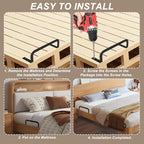 6 PCS Mattress Retainer Bar, Mattress Slide Stopper, Keep Topper from Sliding, Stopper to Prevent Sliding Holder in Place for Most Soft Bed