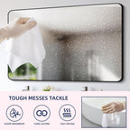 & PLUSH Microfiber Cleaning Cloth Roll - 50 Pack, Tear Away Microfiber Towels, 12" x 12", Reusable, Washable, Streak Free, Ultra Absorbent Dish Rags for Car, Home, Garage or Shop (White)