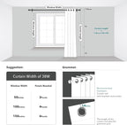 Deconovo Short Curtains Grey, Thermal Insulated Soundproof Drapes, Wave Dots - Image 9
