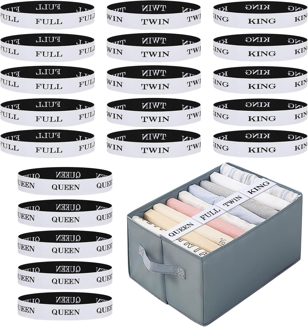 Bed Sheet Organizers and Storage Sheet Keeper Straps for Bedsheet(Mix20PCs)