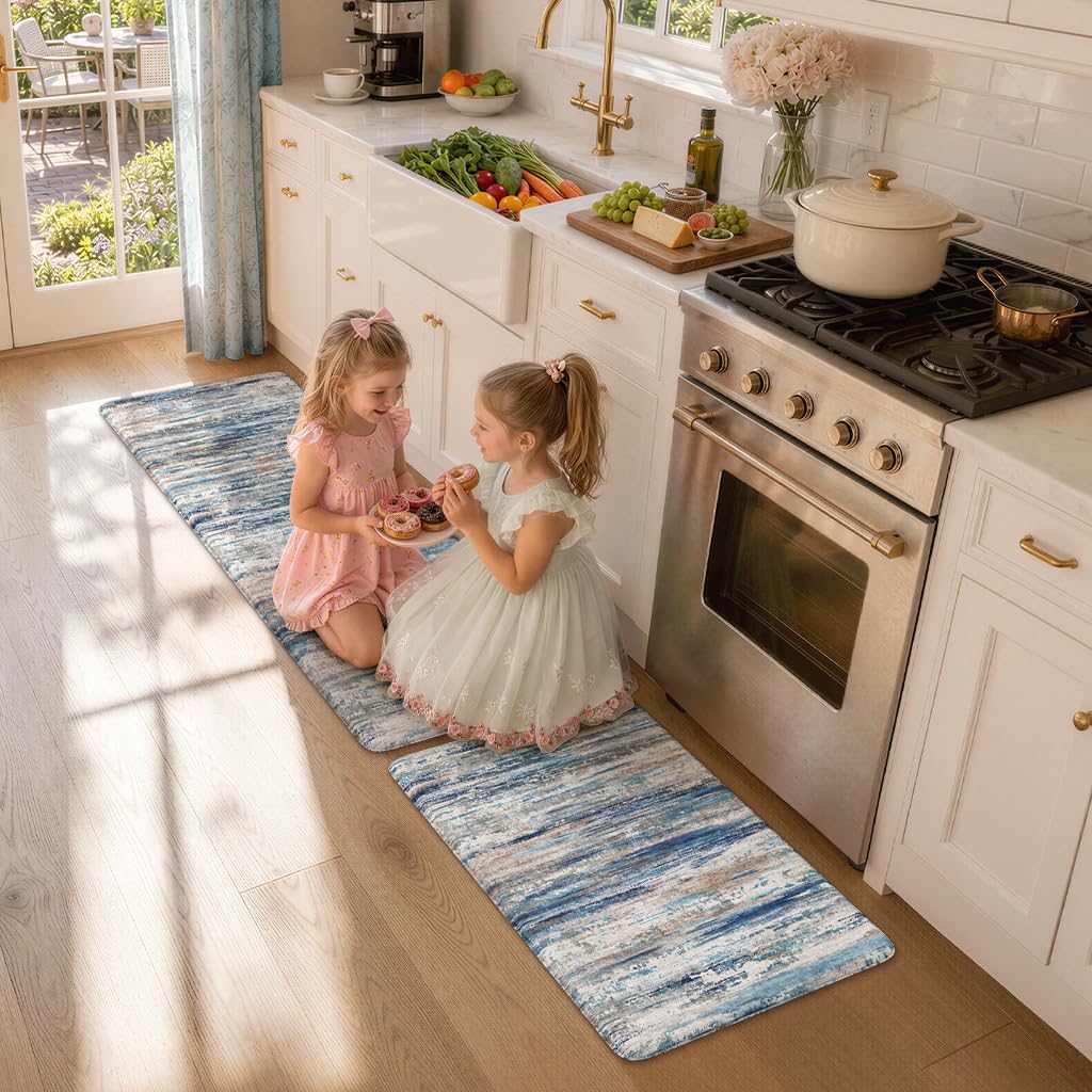 KIMODE Christmas Anti Fatigue Kitchen Mats for Floor,Farmhouse Kitchen Rugs