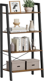 VASAGLE Ladder Shelf, Bookcase Book Shelf, Storage Shelves, 4-Tier, 22In