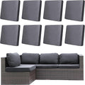 8Pcs Outdoor Cushion Covers, Patio Cushion Covers, Stretch Elastic Slipcovers by dreahoteztil
