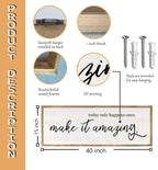 RLWangChao Today Only Happens Once Make It Amazing Wall Art 40"X15" Wood