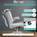 Office Chair, Ergonomic Desk Chair with Adjustable Lumbar Support and Flip up Armrest, Breathable Mesh Computer Chair for Home Office & Rolling Work Swivel Task Chairs