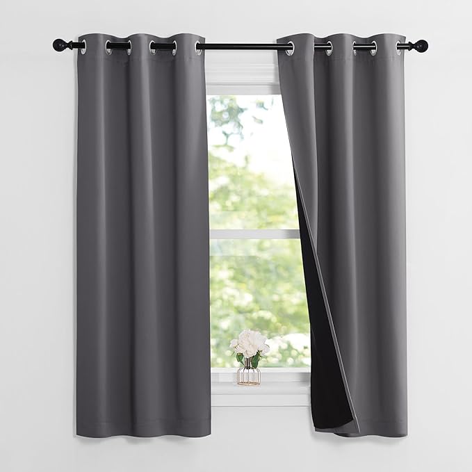 NICETOWN 100% Blackout Short Curtains - Image 2