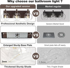 IZORRO Bathroom Light Fixtures, 3-Light Oil Rubbed Bronze Vanity Light, Modern Wall Sconces with Globe Clear Glass Shade, Vanity Lighting Fixtures Over Mirror,E26 Bulb Socket