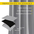 NICETOWN Blackout 72 inch Curtains - Image 6